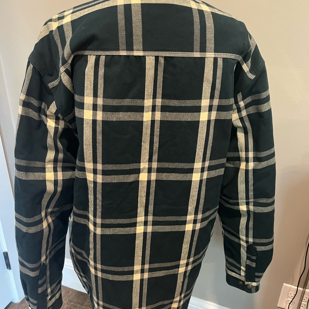 Carhartt Men’s NWOT lined Sherpa plaid jacket XL - Picture 2 of 6